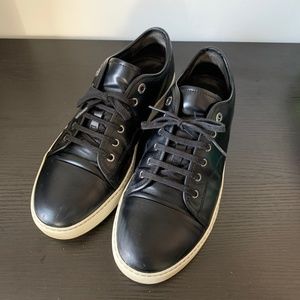 Lanvin Leather Cap-Toe Sneaker